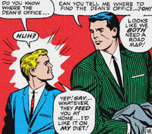 An image of the Human Torch holding two fingers up in a peace sign.